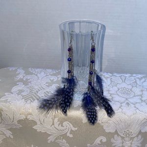 Feather earrings chic boho style